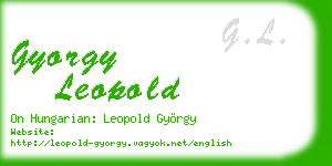 gyorgy leopold business card