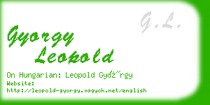 gyorgy leopold business card